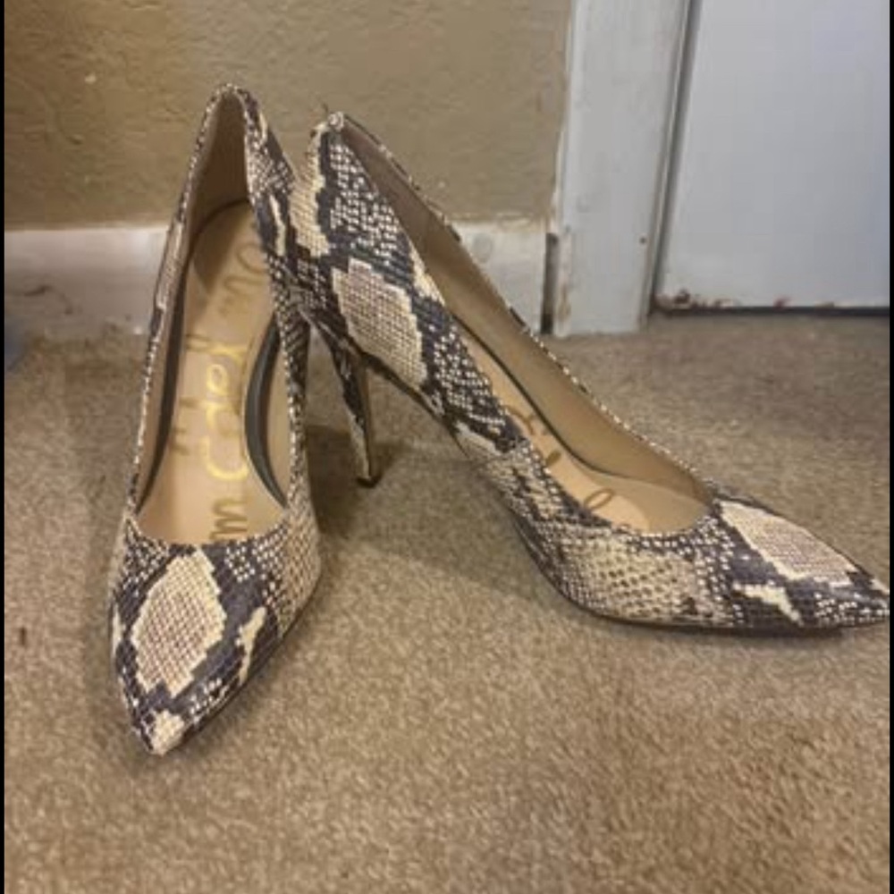 Sam Edelman snakeskin heels size 7.5 brand new w/o box